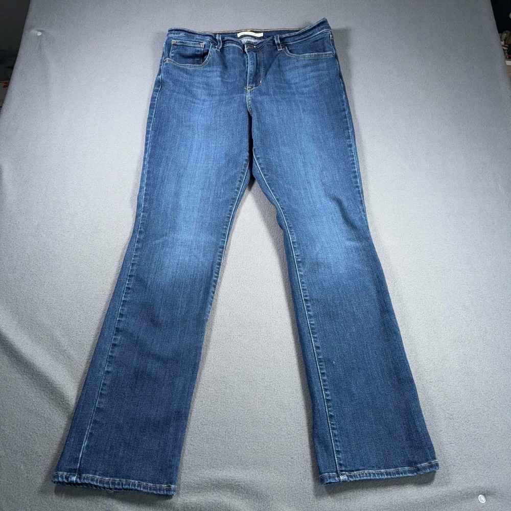 Levis 724 High Rise Straight Jeans Womens 32x30 Blue Stretch Denim Classic Fit